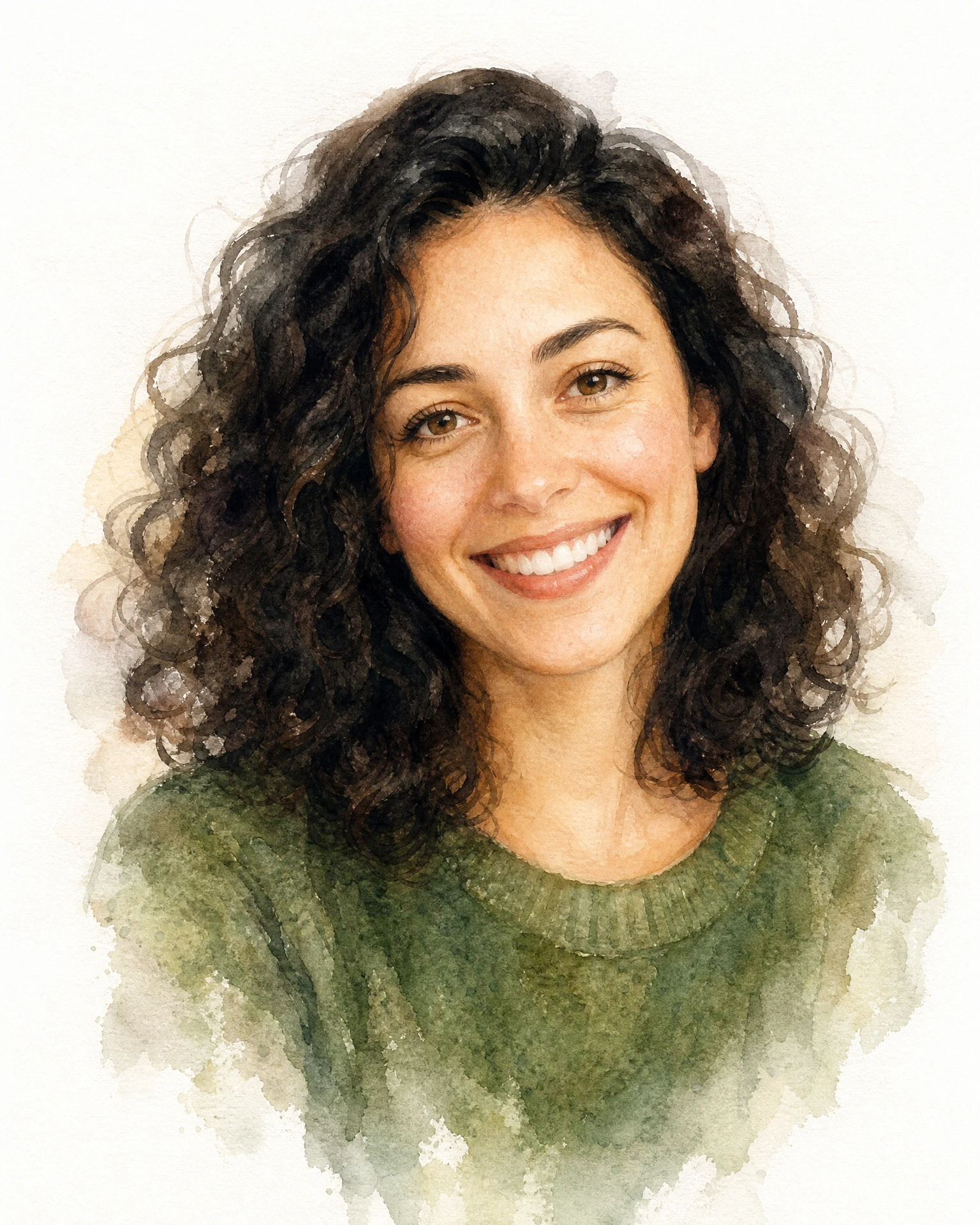 Portrait of a person in Soft Watercolour — rendered artwork