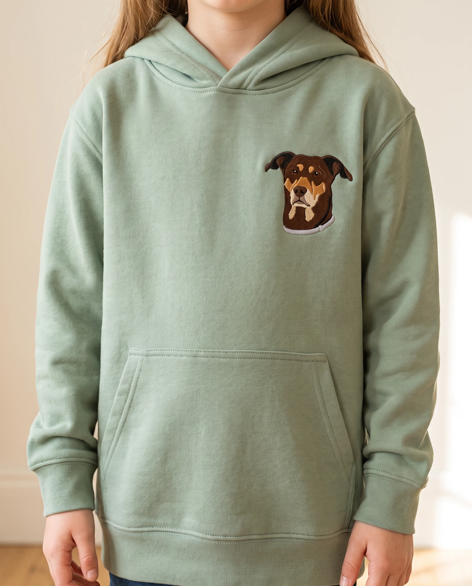 Stitched Portrait Hoodie, Kids